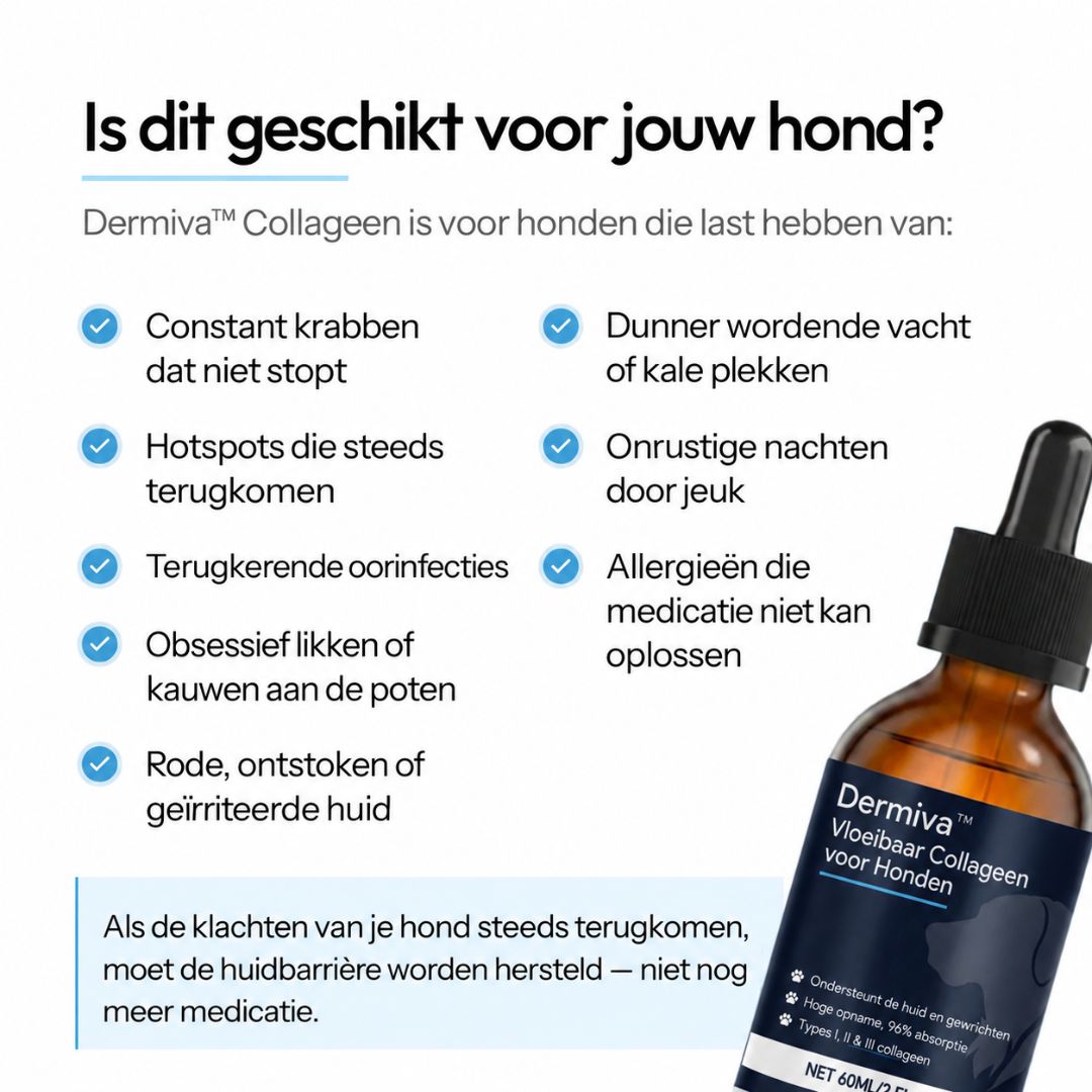 Dermiva™ | Vloeibaar Collageen voor Honden